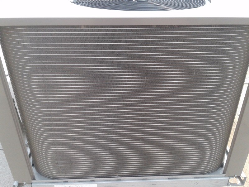 Microchannel coil submitted as hail damage but is not damaged
