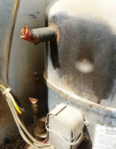 HVAC Theft: Copper Lineset Cut