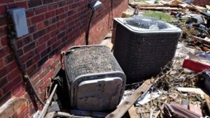 Hurricane-Force Winds damage HVAC systems