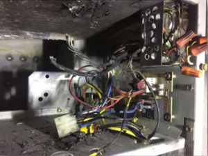 Overheated electrical components